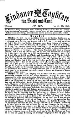 Lindauer Tagblatt für Stadt und Land Mittwoch 31. Mai 1865