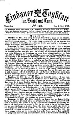 Lindauer Tagblatt für Stadt und Land Donnerstag 1. Juni 1865