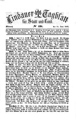 Lindauer Tagblatt für Stadt und Land Mittwoch 14. Juni 1865