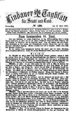 Lindauer Tagblatt für Stadt und Land Donnerstag 15. Juni 1865