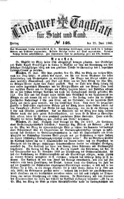 Lindauer Tagblatt für Stadt und Land Freitag 23. Juni 1865