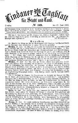 Lindauer Tagblatt für Stadt und Land Dienstag 27. Juni 1865