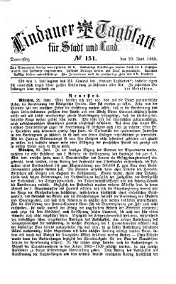 Lindauer Tagblatt für Stadt und Land Donnerstag 29. Juni 1865