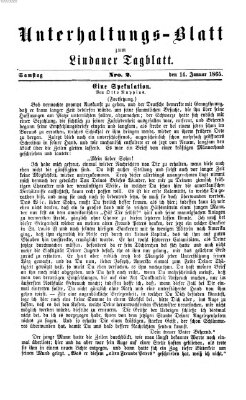 Lindauer Tagblatt für Stadt und Land. Unterhaltungs-Blatt zum Lindauer Tagblatt (Lindauer Tagblatt für Stadt und Land) Samstag 14. Januar 1865