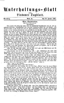 Lindauer Tagblatt für Stadt und Land. Unterhaltungs-Blatt zum Lindauer Tagblatt (Lindauer Tagblatt für Stadt und Land) Samstag 28. Januar 1865