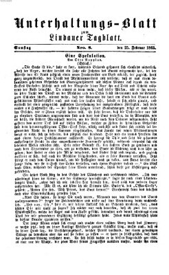 Lindauer Tagblatt für Stadt und Land. Unterhaltungs-Blatt zum Lindauer Tagblatt (Lindauer Tagblatt für Stadt und Land) Samstag 25. Februar 1865