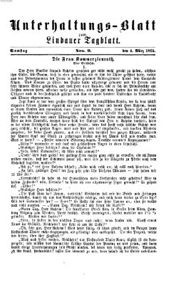 Lindauer Tagblatt für Stadt und Land. Unterhaltungs-Blatt zum Lindauer Tagblatt (Lindauer Tagblatt für Stadt und Land) Samstag 4. März 1865