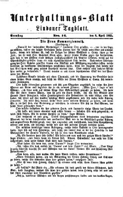 Lindauer Tagblatt für Stadt und Land. Unterhaltungs-Blatt zum Lindauer Tagblatt (Lindauer Tagblatt für Stadt und Land) Samstag 8. April 1865