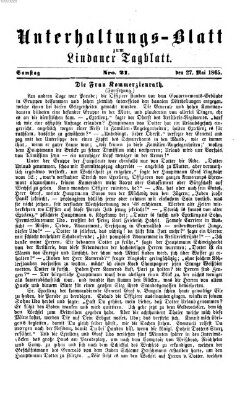 Lindauer Tagblatt für Stadt und Land. Unterhaltungs-Blatt zum Lindauer Tagblatt (Lindauer Tagblatt für Stadt und Land) Samstag 27. Mai 1865