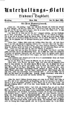 Lindauer Tagblatt für Stadt und Land. Unterhaltungs-Blatt zum Lindauer Tagblatt (Lindauer Tagblatt für Stadt und Land) Samstag 10. Juni 1865