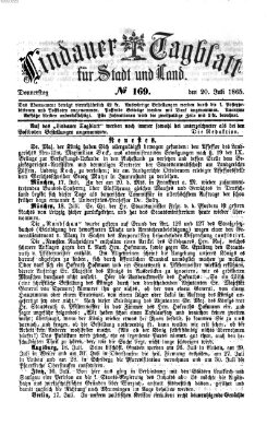 Lindauer Tagblatt für Stadt und Land Donnerstag 20. Juli 1865