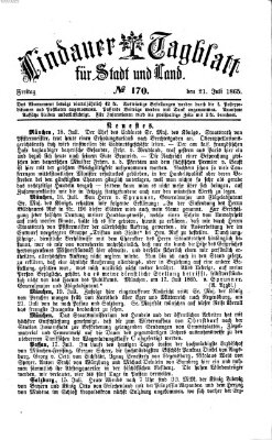 Lindauer Tagblatt für Stadt und Land Freitag 21. Juli 1865