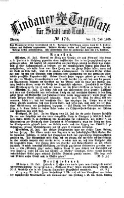 Lindauer Tagblatt für Stadt und Land Montag 31. Juli 1865