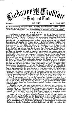 Lindauer Tagblatt für Stadt und Land Mittwoch 2. August 1865