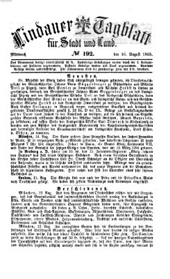 Lindauer Tagblatt für Stadt und Land Mittwoch 16. August 1865