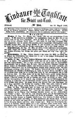 Lindauer Tagblatt für Stadt und Land Mittwoch 30. August 1865