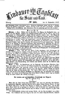 Lindauer Tagblatt für Stadt und Land Montag 4. September 1865