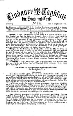 Lindauer Tagblatt für Stadt und Land Mittwoch 6. September 1865