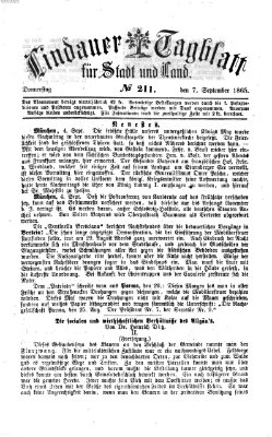 Lindauer Tagblatt für Stadt und Land Donnerstag 7. September 1865