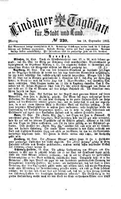 Lindauer Tagblatt für Stadt und Land Montag 18. September 1865