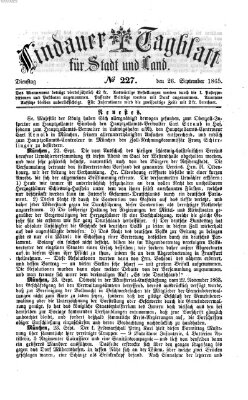 Lindauer Tagblatt für Stadt und Land Dienstag 26. September 1865