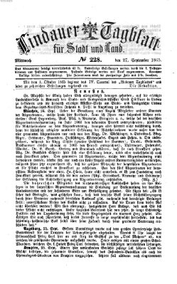 Lindauer Tagblatt für Stadt und Land Mittwoch 27. September 1865