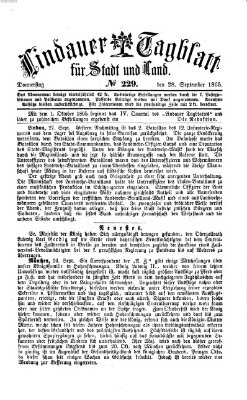 Lindauer Tagblatt für Stadt und Land Donnerstag 28. September 1865