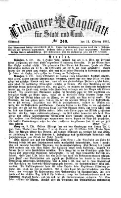 Lindauer Tagblatt für Stadt und Land Mittwoch 11. Oktober 1865