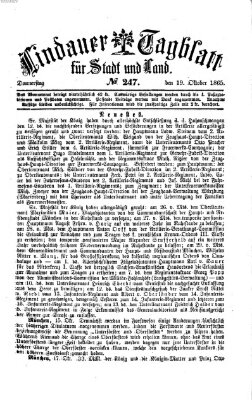 Lindauer Tagblatt für Stadt und Land Donnerstag 19. Oktober 1865