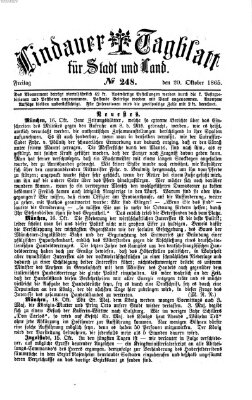 Lindauer Tagblatt für Stadt und Land Freitag 20. Oktober 1865