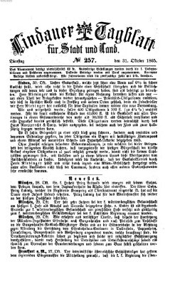 Lindauer Tagblatt für Stadt und Land Dienstag 31. Oktober 1865