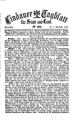 Lindauer Tagblatt für Stadt und Land Donnerstag 9. November 1865