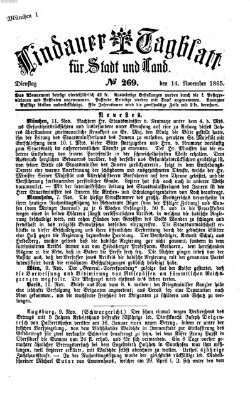 Lindauer Tagblatt für Stadt und Land Dienstag 14. November 1865