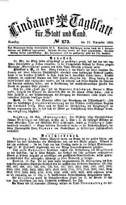 Lindauer Tagblatt für Stadt und Land Samstag 18. November 1865