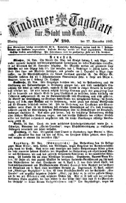 Lindauer Tagblatt für Stadt und Land Montag 27. November 1865