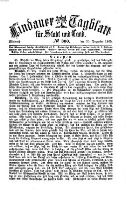 Lindauer Tagblatt für Stadt und Land Mittwoch 20. Dezember 1865