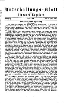 Lindauer Tagblatt für Stadt und Land. Unterhaltungs-Blatt zum Lindauer Tagblatt (Lindauer Tagblatt für Stadt und Land) Samstag 22. Juli 1865