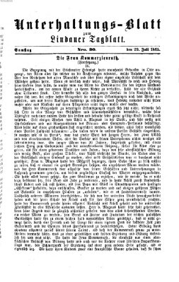 Lindauer Tagblatt für Stadt und Land. Unterhaltungs-Blatt zum Lindauer Tagblatt (Lindauer Tagblatt für Stadt und Land) Samstag 29. Juli 1865