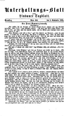 Lindauer Tagblatt für Stadt und Land. Unterhaltungs-Blatt zum Lindauer Tagblatt (Lindauer Tagblatt für Stadt und Land) Samstag 2. September 1865