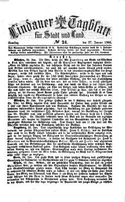 Lindauer Tagblatt für Stadt und Land Samstag 27. Januar 1866