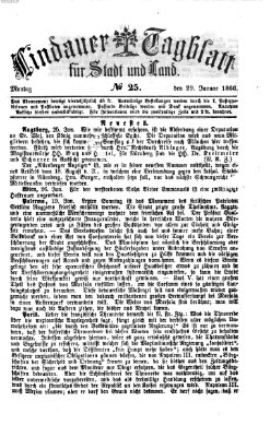 Lindauer Tagblatt für Stadt und Land Montag 29. Januar 1866