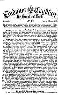 Lindauer Tagblatt für Stadt und Land Donnerstag 1. Februar 1866