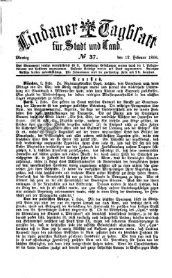 Lindauer Tagblatt für Stadt und Land Montag 12. Februar 1866