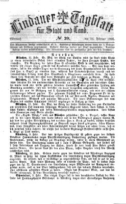 Lindauer Tagblatt für Stadt und Land Mittwoch 14. Februar 1866