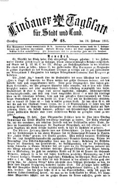 Lindauer Tagblatt für Stadt und Land Samstag 24. Februar 1866