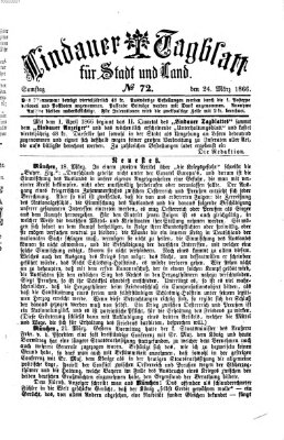 Lindauer Tagblatt für Stadt und Land Samstag 24. März 1866