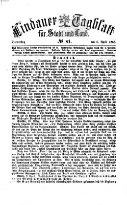 Lindauer Tagblatt für Stadt und Land Donnerstag 5. April 1866