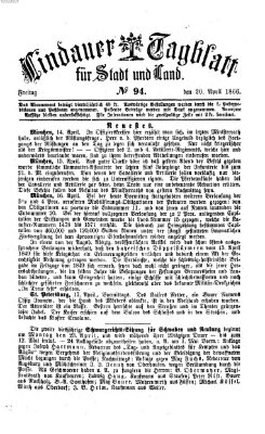 Lindauer Tagblatt für Stadt und Land Freitag 20. April 1866