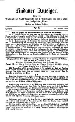 Lindauer Tagblatt für Stadt und Land Dienstag 16. Januar 1866