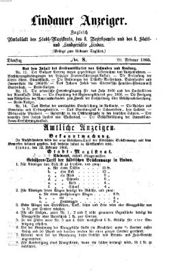 Lindauer Tagblatt für Stadt und Land Dienstag 20. Februar 1866